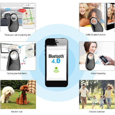 

Smart GPS Tracker Finder Bluetooth Locator Wireless Anti Lost Alarm Sensor Selfie Shutter Voice Recording for Key Wallet Car Kids