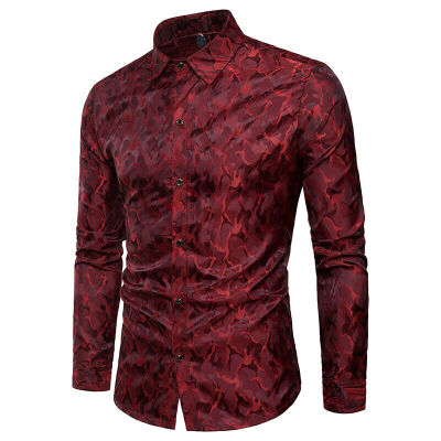 

Luxury Men Slim Fit Dress Shirt Long Sleeve Stylish Formal Casual T-shirt Top