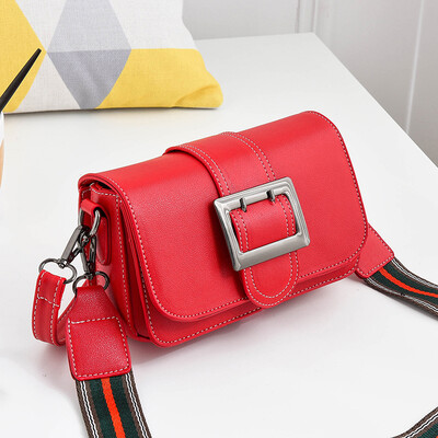 

New little bag girl fan you slant mobile phone bag texture feel like a hundred square buckle girl one shoulder bag
