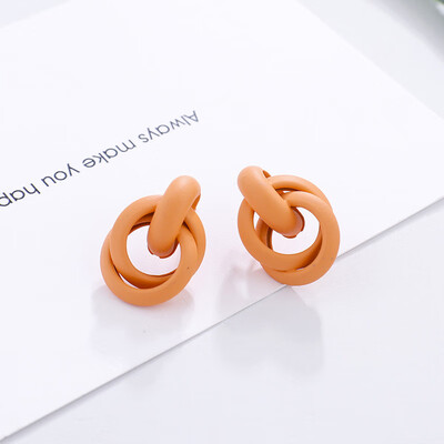 

Flashbuy Metal Twist Stud Earrings For Women Geometric Gold Jewelry Alloy Earrings Multicolour Girls Fashion Wedding Accessories