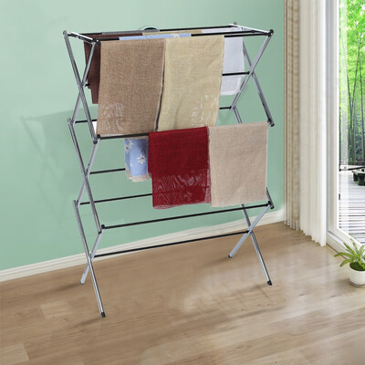 

Siaonvr Foldable Drying Rack Horse Extendable Telescopic Clothes Dryer For Hang Laundry