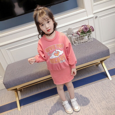 

Children Kids Girls Spring Casual Cotton Long Sleeves Printed Dresses