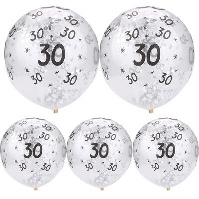 

Gobestart 5Pcs 30 40 50th Happy Birthday Age Confetti Filled Balloons Wedding Party Decor