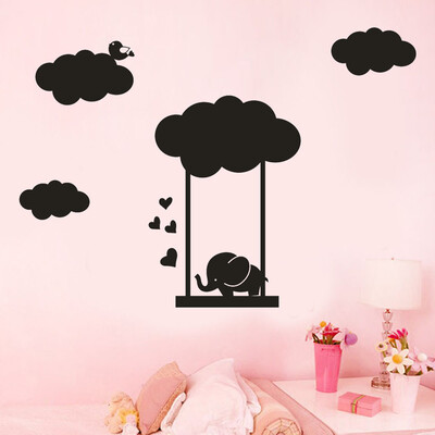 

Toponeto Elephant Swinging Removable Art Vinyl Mural Home Room Decor Wall Stickers