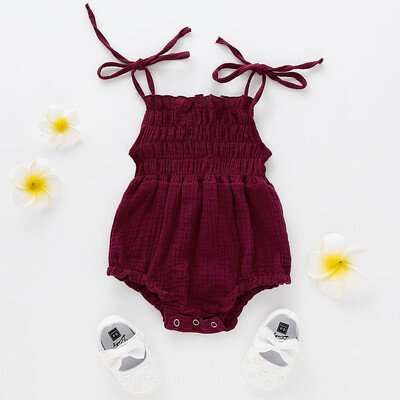 

Toddler Baby Boys Girls Sleeveless Suspender Folding Romper Jumpsuit Bodysuit
