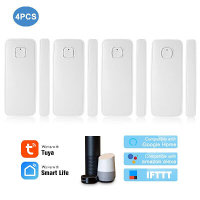 

WIFI Door Sensor Tuya APP Control Door Window Opening Security Alarm Sensor Magnetic Switch Wireless Detector Compatible with Alex
