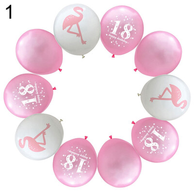 

10PcsSet 12inch 18-Year-Old Pineapple Leaf Birthday Party Latex Balloon Decor