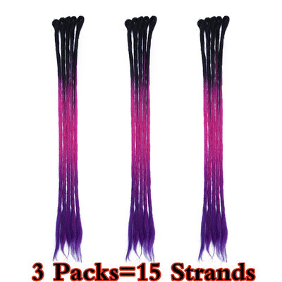 

Dreadlock Extension Ombre For Hip-Hop Synthetic Heat Resistant Crochet Braiding Hair Handmade Extension Twist Braiding For Women