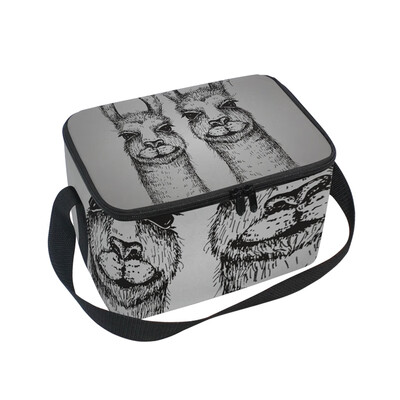 

ALAZA Lunch Box Lambs Twin Insulated Lunch Bag Large Cooler Tote Bagfor Men Women