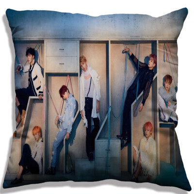 

Kpop BTS Pillowcase Love Yourself Answer" Square Throw Pillow Covers Bangtan Boys Printed Pillow Case Cushion Covers Pillowcase