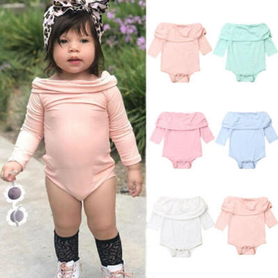 

US Newborn Baby Girls Long Sleeve Romper Jumpsuit Bodysuit Cotton Outfit Clothes