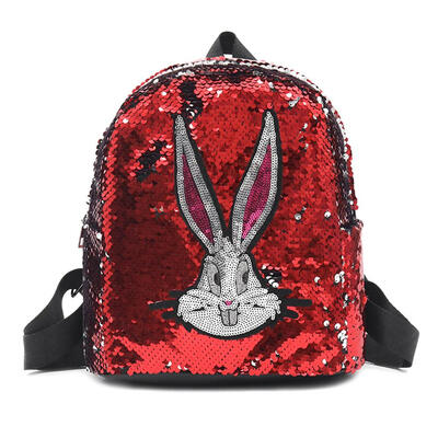 

Sequin Girls Mini School Backpacks Cute Cartoon Rabbit Square Rucksack