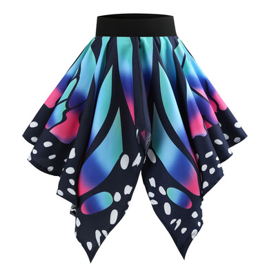 

Roseonmyhand Women Casual Retro Butterfly Printing Evening Party Skirt Swing Skirts