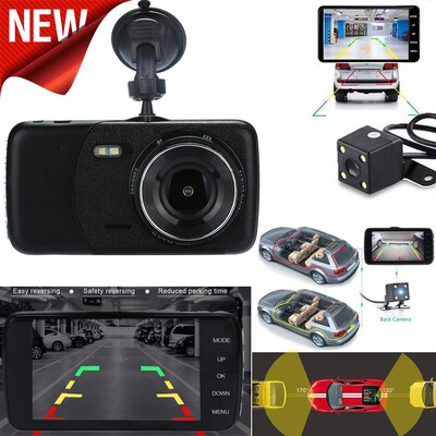 

Tailored 4 LCD IPS Dual Lens Car Dash Cam FHD 1080P Dashboard Camera 170° Driving DVR