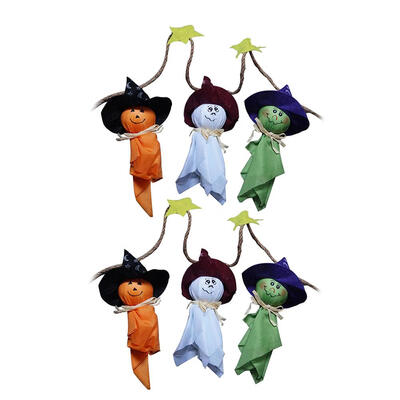 

2pcs Cute Halloween Pumpkin Ghost Hanging Decor Pendant Kids Joking Toys