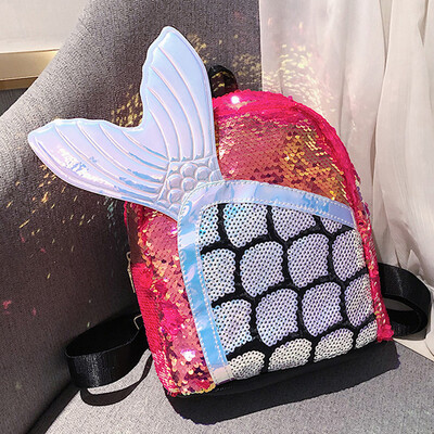 

Original personality scales sequined backpack tide new Korean fashion mermaid backpack student bags