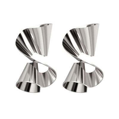 

Gold Silver Color Wave Stud Earrings For Women Jewelry Geometrical Earrings Gold Chic Large Big Studs Earrings