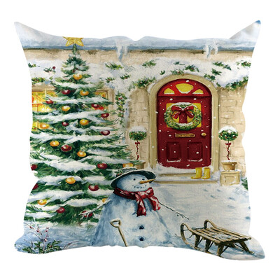 

Siaonvr Christmas Pillow Cover Pillowcases Decorative Sofa Cushion Cover Home Decoration