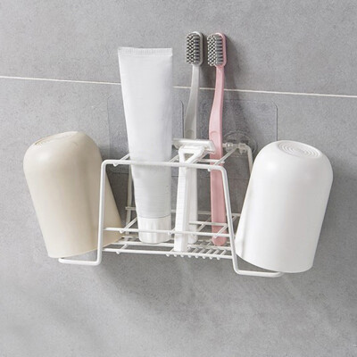 

Gobestart Toothbrush Spinbrush Wall Mount Suction Holder Stand Rack Home Bathroom