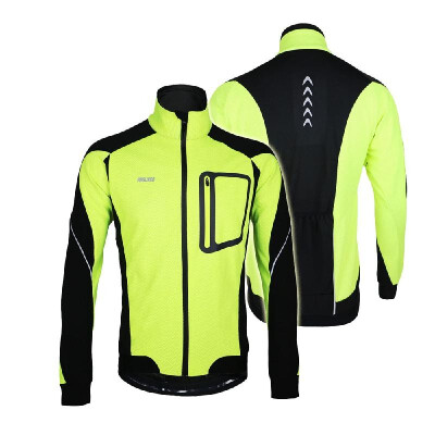 

ARSUXEO Winter Warm Thermal Cycling Long Sleeve Jacket Bicycle Clothing Windproof Jersey MTB Mountain Bike Jacket