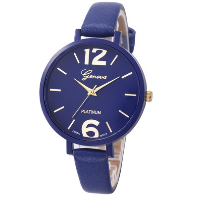 

Geneva Design Women Watches 2018 Fashion Ladies Casual Faux Leather Quartz Wrist Watch Clock Montre Femme relogios femininos