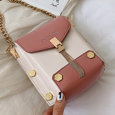 

On the new female 2019 new Korean style chain shoulder Messenger bag fashion sense Joker small square bag