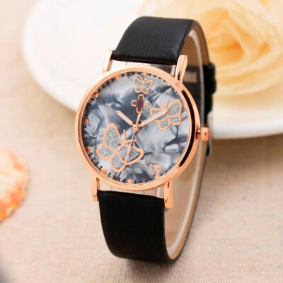 

Fashion Color butterfly Womens watch Simple Temperament Beautiful Ladies WristWatch Unisex Business Stainless Steel clock D