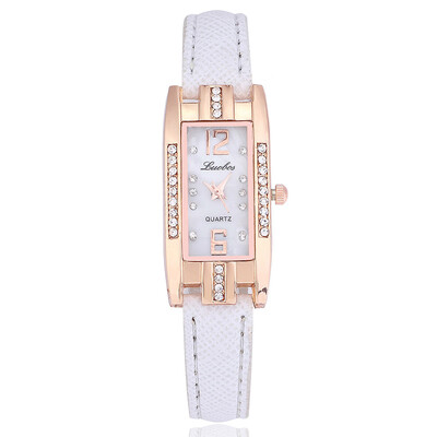 

Long small dial with diamond watch student casual watch trend female models