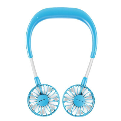 

Neckband Fan USB Rechargeable Wearable Aromatherapy Fans Home Use Office Sports Dual-Head Mini Portable Handsfree Fan