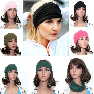 

Women Candy Color Wide Yoga Headband Stretch Hairband Elastic Hair Bands