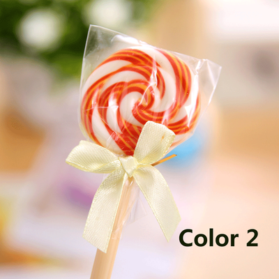 

1 Piece Kawaii Cute Lollipop Ballpoint Pens Office School Business 05mm Pen refill Black Handles Creative Candy Pens for kids