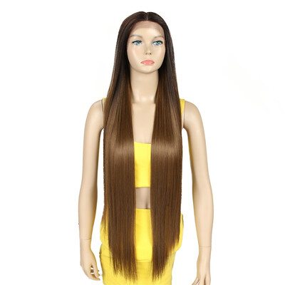 

Noble Hair Wigs For Black Women Straight Synthetic Lace Front Hair 38 Inch Ombre Lace Front Wig Cosplay Blonde Lace Front Wig