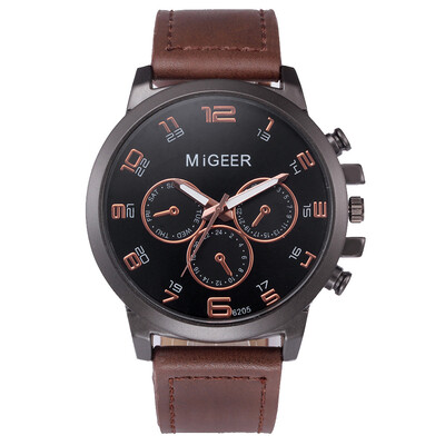 

Gobestart MIGEER High-End Fashion Mens Stainless Steel Watch Analog Alloy Quartz Watch