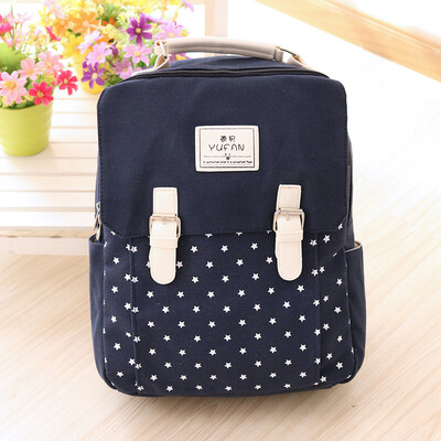 

Yu Fan canvas shoulder bag female Japanese&Korean version of the tide male high school students bag computer backpack college