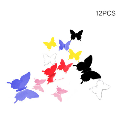 

Mural Simulation 3D Butterfly Stereoscopic Hot Fashion Style Curtain Wall Sticker Living Room Home Decoration Multicolor Butterfly