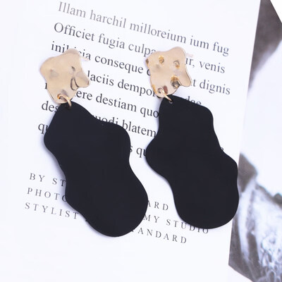 

EK608 Geometric Metal Spray Heart Flower Leaf Waterdrop Earrings for Women Statement Trendy Jewelry Brincos Party Pendientes