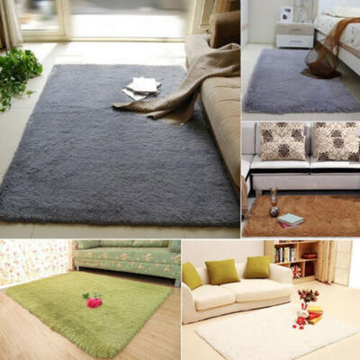 

Soft Thick Indoor Modern Area Rugs Fluffy Living Room Carpet Bedroom Floor Mat
