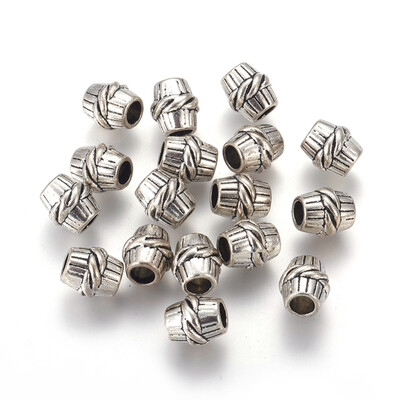 

Tibetan Style Alloy European Beads Tibetan Style Lead Free Cadmium Free&Nickel Free Barrel Antique Silver Color