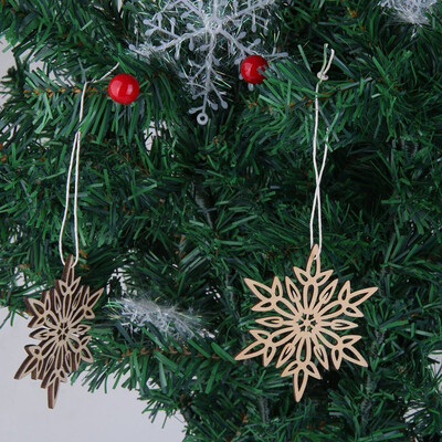 

Tailored 10x Wooden Snowflake Cutouts Embellishments Wood Ornament Xmas Gift Tag