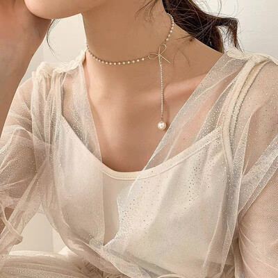 

Gold Color Queen Coin Pendant Necklace for Women Imitation Pearls Cross Choker Necklace Short Interlocking 2019 Fashion Jewelry