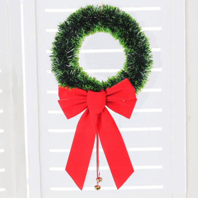 

1 Pcs Bow Bells Christmas Wreath Door Hanging Decoration For Window Living Tools