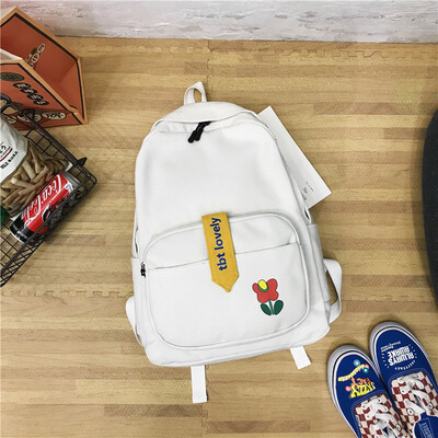 

ins wind bag girl Korean version of high school high school junior high school students small fresh canvas backpack backpack shoul