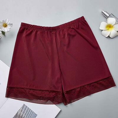 

Plus Size Women Safe panties High Quality Safe Pants Mid Waist Lace Hot Shorts Elastic Pants Trousers PY