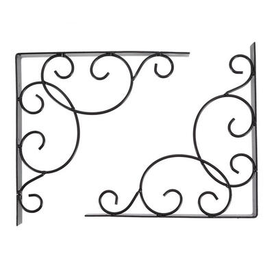 

Greensen 2Pcs Antique Style Rustproof Iron Wall Mounted Shelf  Shaped Bracket Support