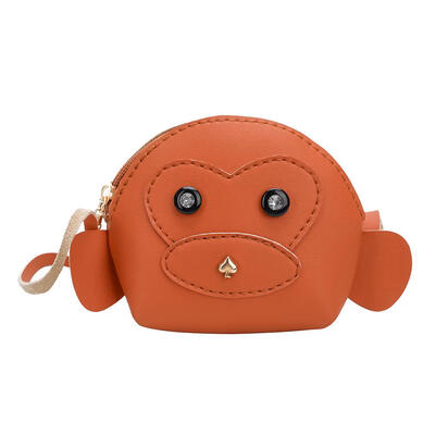 

Children Monkey Shaped Handbags Cute Girls Shoulder Leather Messenger Bags