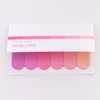 

6 Colors Gradient Cute Kawaii Memo Pad Sticky Notes Index Posted It Planner Stickers Notepads Stationery Office School Supplies
