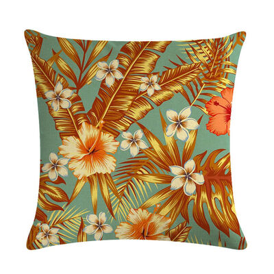 

Flax Pillow Case Cover Tropical Plants Throw Sofa Cushion Cover Home Decor