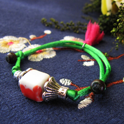 

Candy Color Ceramics Chain Link Bracelets Jewelry Bracelets & Bangles Bracelets Women Bohemian Alloy Square
