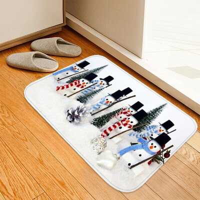

Siaonvr Christmas Carpet Kitchen Doorway Bathroom Floor Carpet Floor Mat Print 40x60cm