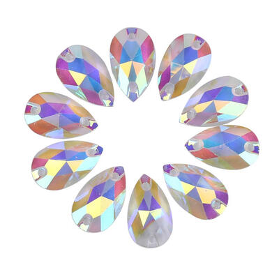 

10pcs Transparent AB Color Rhinestone Heart Shape Nail Art DIY Decoration